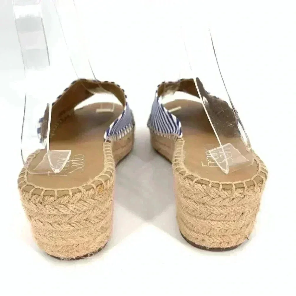 Franco Sarto platform sandal Pinot 6.5 36.5 nautical Espadrilles coastal granny